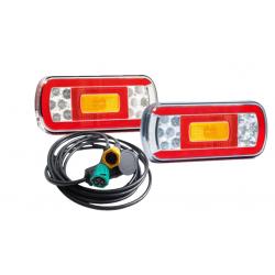 Zestaw lamp 13 pin LED diod do lawet przyczep WTYCZKA BAJONET WIĄZKA 7 metrów